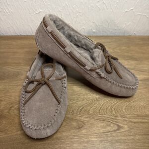 UGG Dakota Caribou Shearling Lined Fur Slipper Moccasin Suede US 5/ EU 36/ UK 3